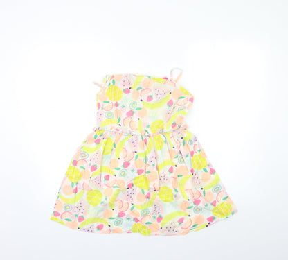 Hullabaloo Girls White Floral  Fit & Flare  Size 9 Years