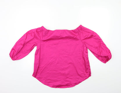Womens UK Size 12 New Look Pink Basic Blouse