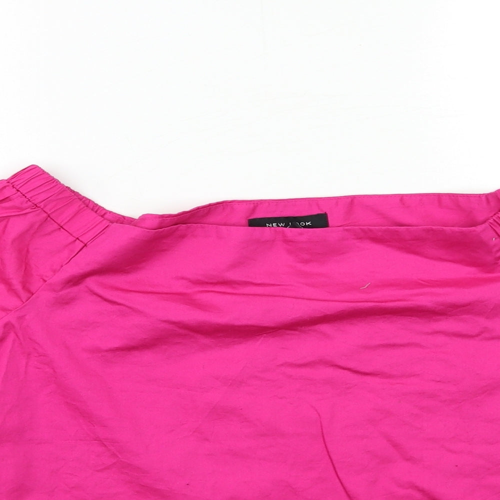 Womens UK Size 12 New Look Pink Basic Blouse