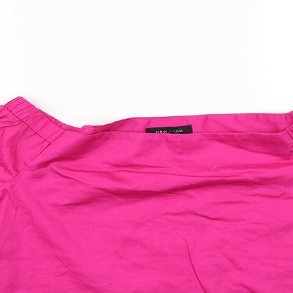 Womens UK Size 12 New Look Pink Basic Blouse