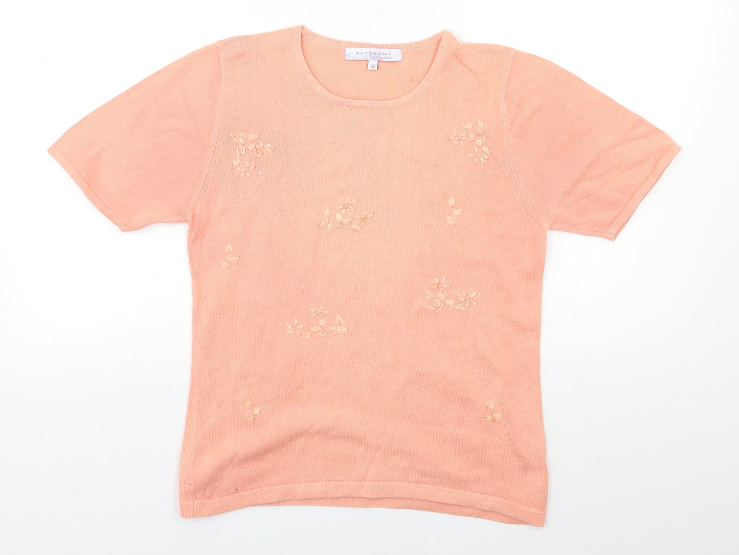 Autonomy Womens Pink  Knit Pullover Jumper Size 12