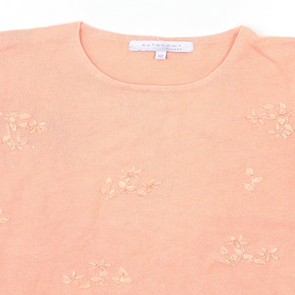 Autonomy Womens Pink  Knit Pullover Jumper Size 12