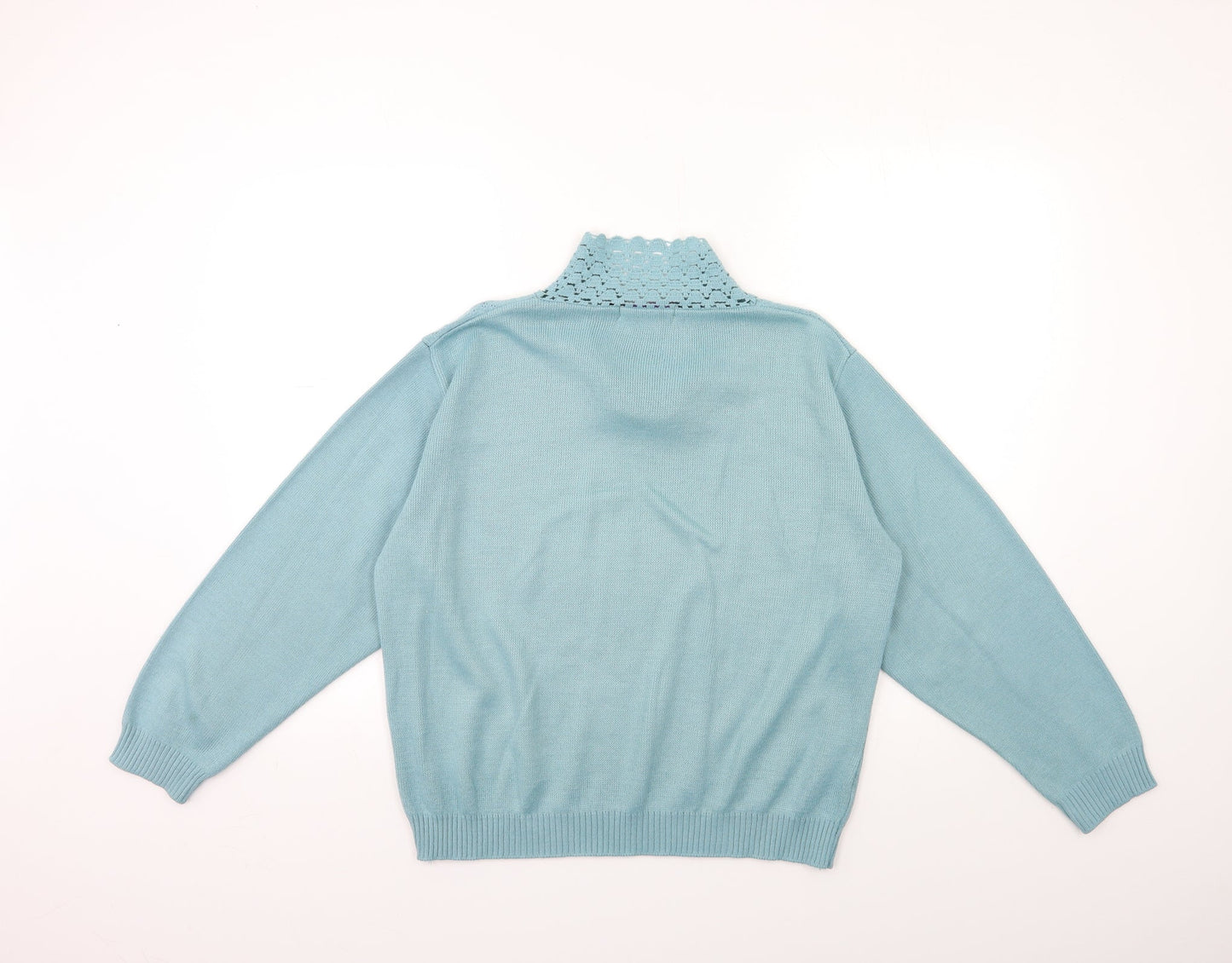 Womens UK Size S MERRY GOLD Blue Pullover Jumper