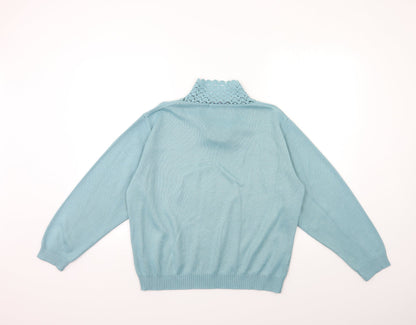Womens UK Size S MERRY GOLD Blue Pullover Jumper