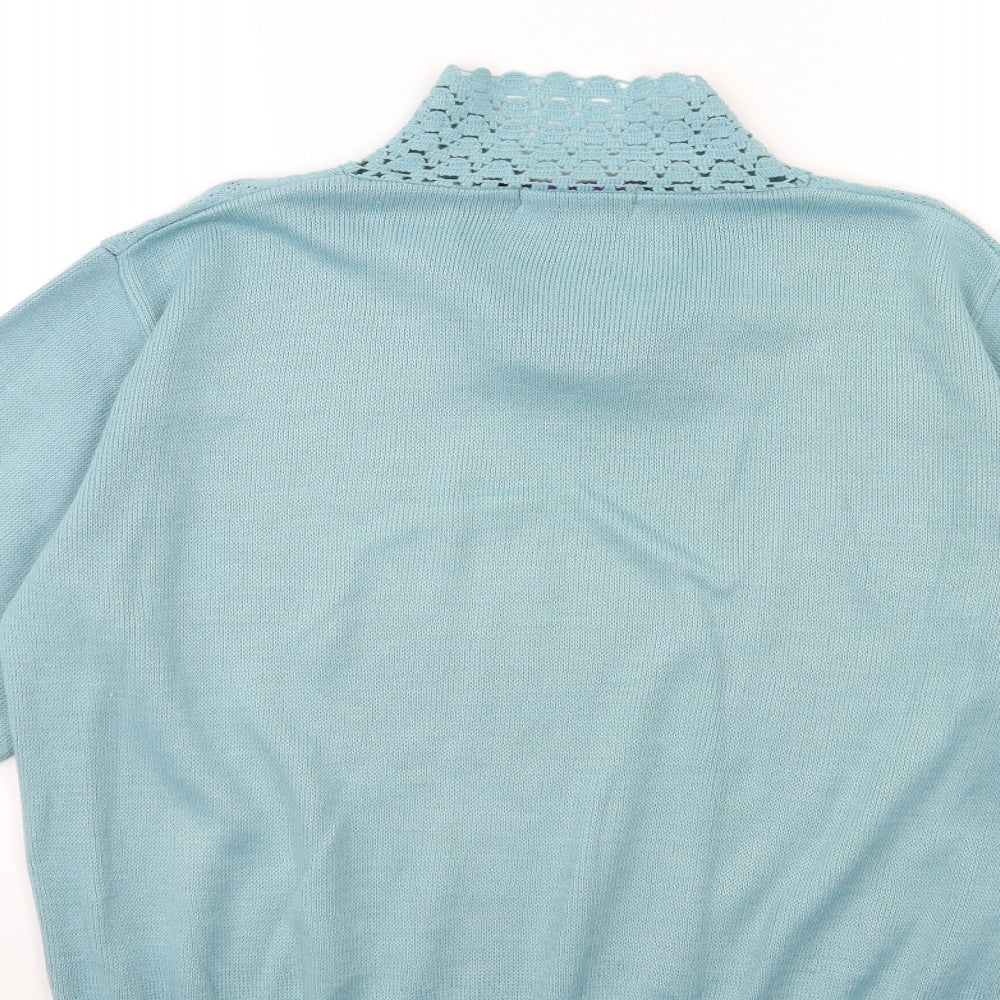 Womens UK Size S MERRY GOLD Blue Pullover Jumper
