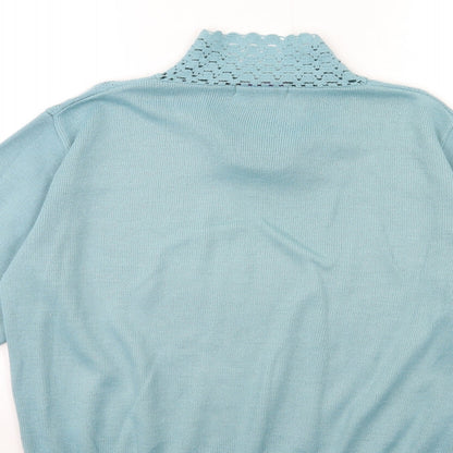 Womens UK Size S MERRY GOLD Blue Pullover Jumper