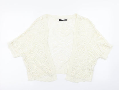 Atmosphere Womens White  Knit Cardigan Jumper Size XS