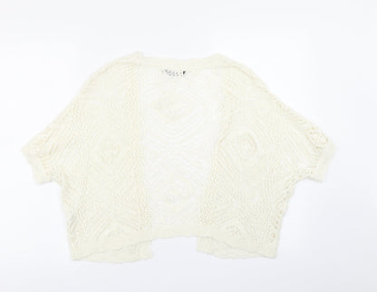 Atmosphere Womens White  Knit Cardigan Jumper Size XS
