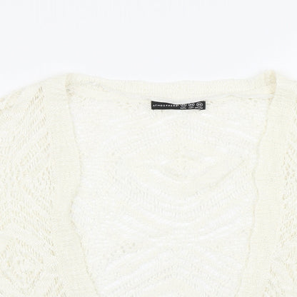 Atmosphere Womens White  Knit Cardigan Jumper Size XS
