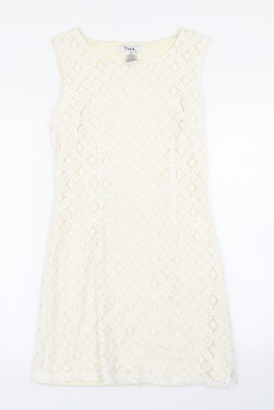 Pinky Womens Ivory   A-Line  Size M