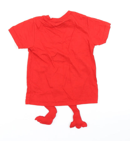 Jurassic World Boys Red   Basic T-Shirt Size 12 Months  - Dinosaurs