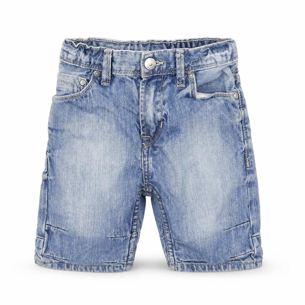 Front view of &Denim Baby Blue Denim Cropped Jeans, size 18-24, Months