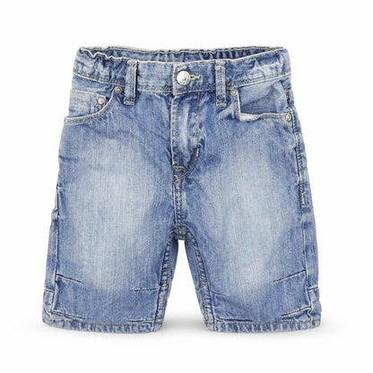 Front view of &Denim Baby Blue Denim Cropped Jeans, size 18-24, Months