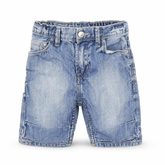 Front view of &Denim Baby Blue Denim Cropped Jeans, size 18-24, Months