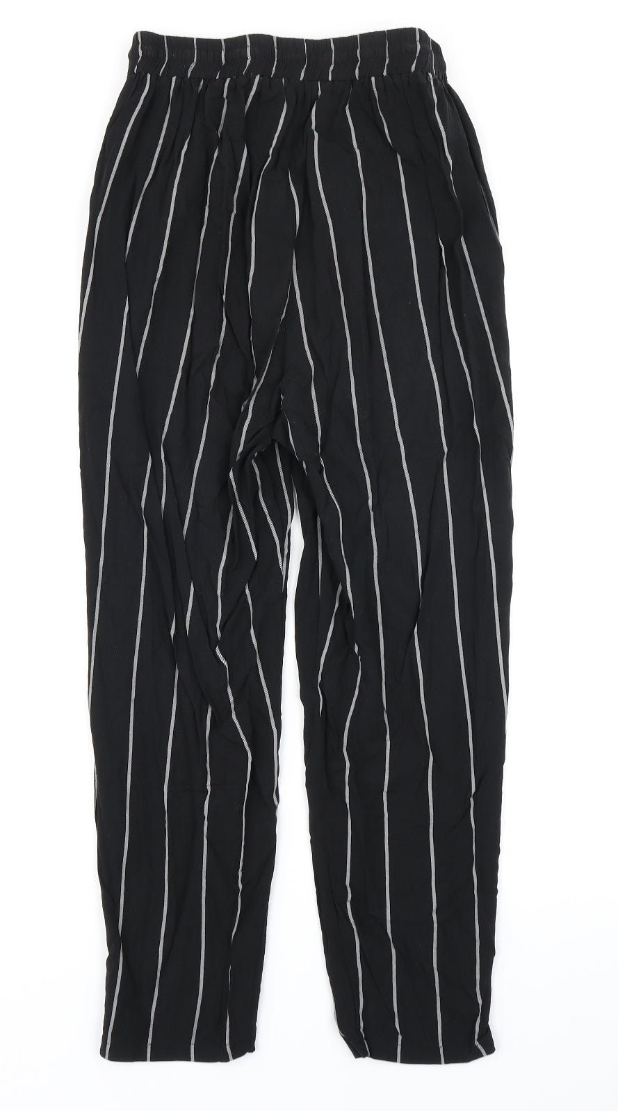 Womens UK Size 8 PRETTYLITTLETHING Regular Fit Harem Black Trousers