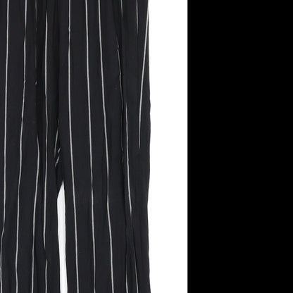 Womens UK Size 8 PRETTYLITTLETHING Regular Fit Harem Black Trousers