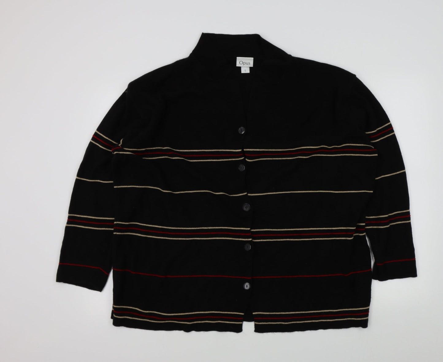 Womens UK Size L OPUS Black Cardigan Jumper