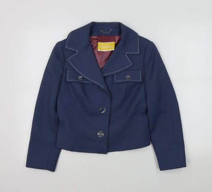 Berkertex Womens Blue Colourblock  Jacket Blazer Size M