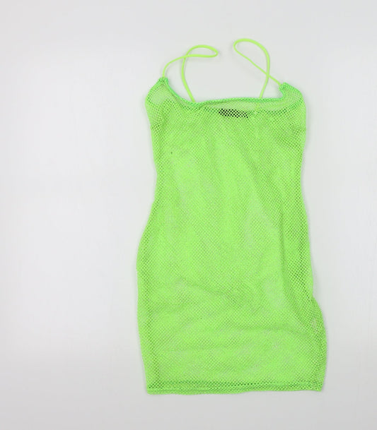 I SAW IT FIRST Womens Green Colourblock  A-Line  Size 8  - sparkle detail