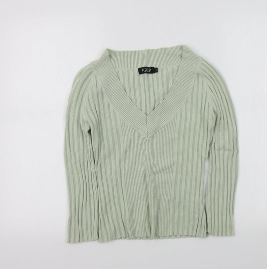 Womens UK Size S Krisp Green Pullover Jumper