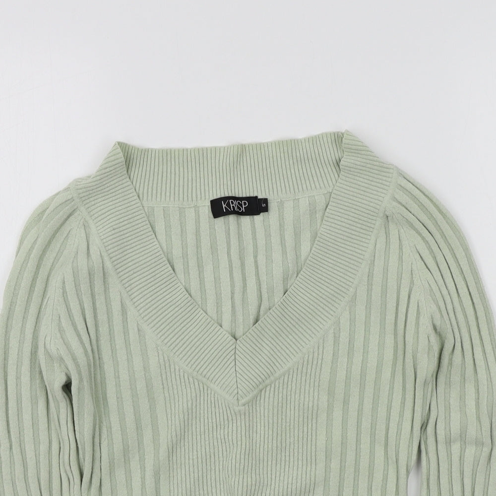 Womens UK Size S Krisp Green Pullover Jumper