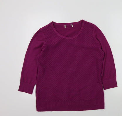 Womens UK Size 14 M&S Pink Pullover Jumper