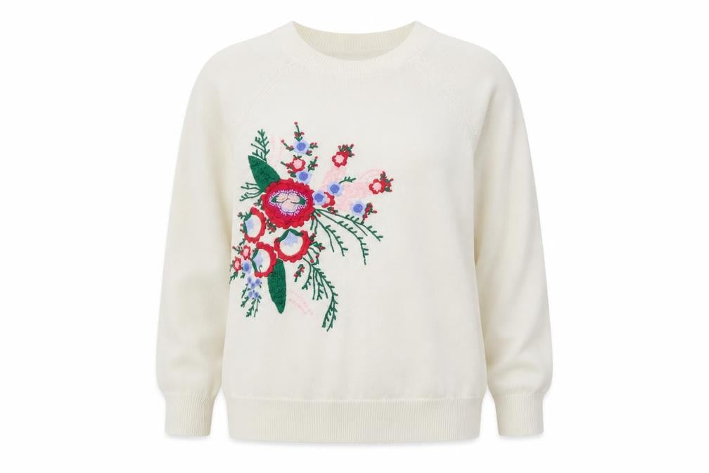 Womens UK Size 8 M&S White Pullover Jumper
