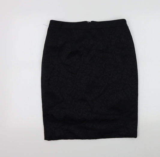 M&S Womens Black   A-Line Skirt Size M