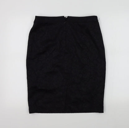 M&S Womens Black   A-Line Skirt Size M