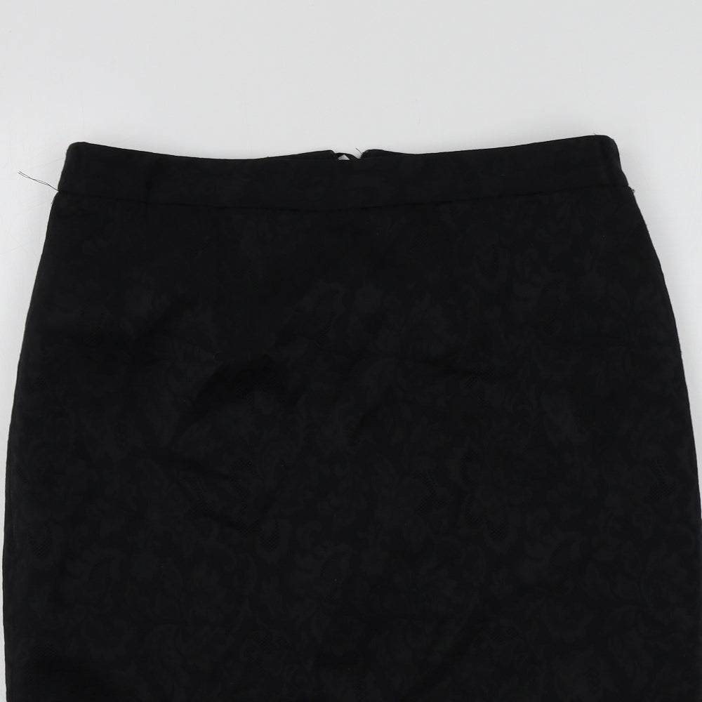 M&S Womens Black   A-Line Skirt Size M