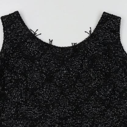 Central Park West Womens Black Colourblock  Basic T-Shirt Size 40