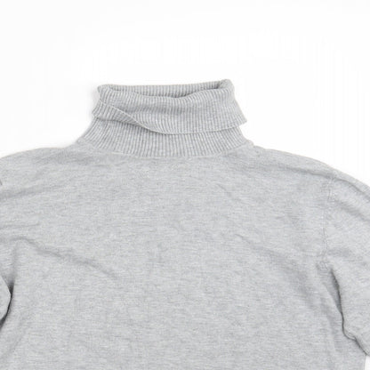 Close-up detail of Papaya women’s grey pullover sweatshirt, size UK 16