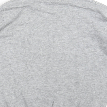 Brand and care label for Papaya women’s grey pullover sweatshirt, size UK 16