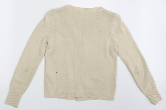 Womens UK Size M VILA Beige Pullover Jumper