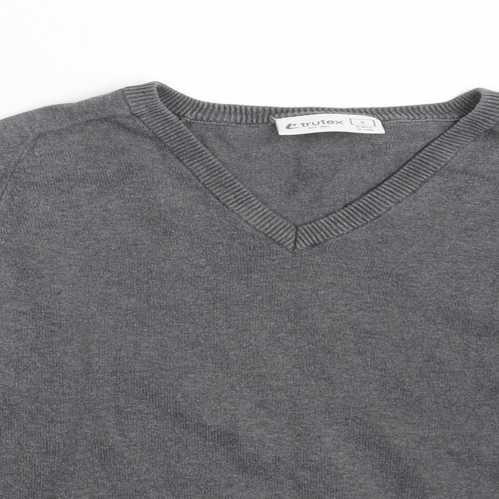 Tru Tex Mens Grey   Pullover Jumper Size S