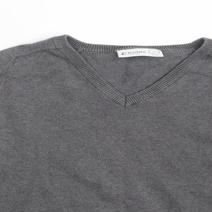 Tru Tex Mens Grey   Pullover Jumper Size S