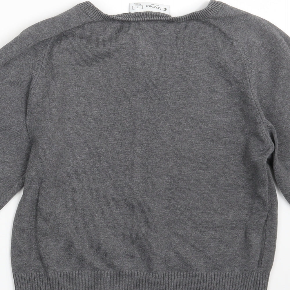 Tru Tex Mens Grey   Pullover Jumper Size S