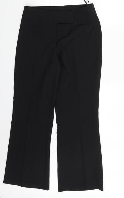 Womens UK Size 12 Preworn Regular Fit  Black Trousers