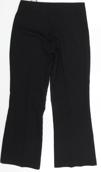 Womens UK Size 12 Preworn Regular Fit  Black Trousers