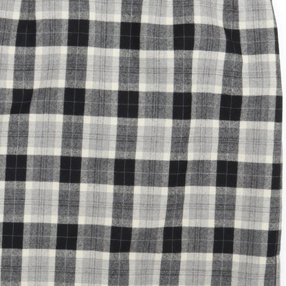 M&S Womens Grey Check  Straight & Pencil Skirt One Size