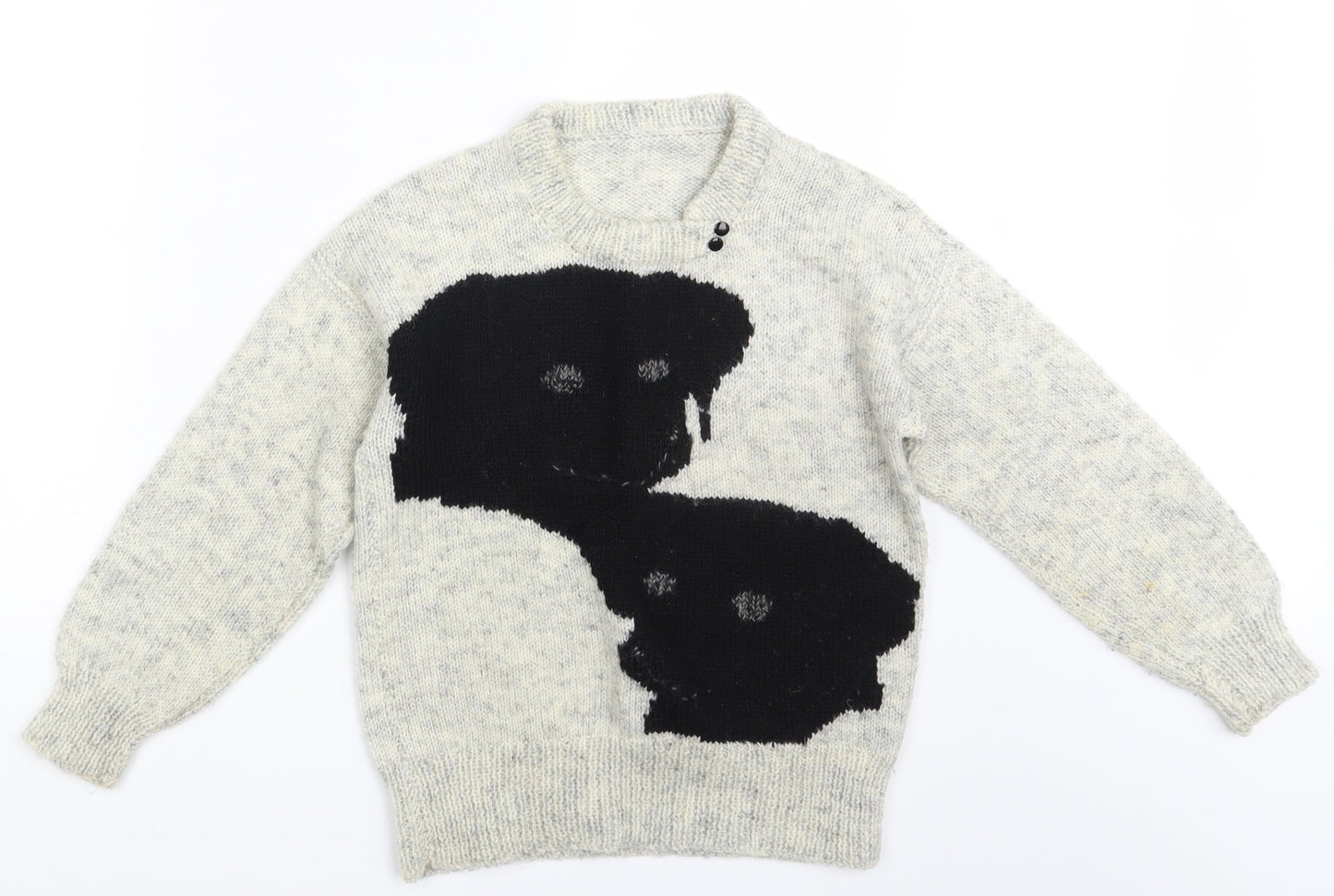 Womens UK Size One Size Preworn White Pullover Jumper