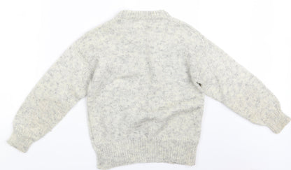 Womens UK Size One Size Preworn White Pullover Jumper