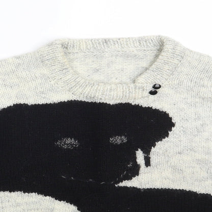 Womens UK Size One Size Preworn White Pullover Jumper