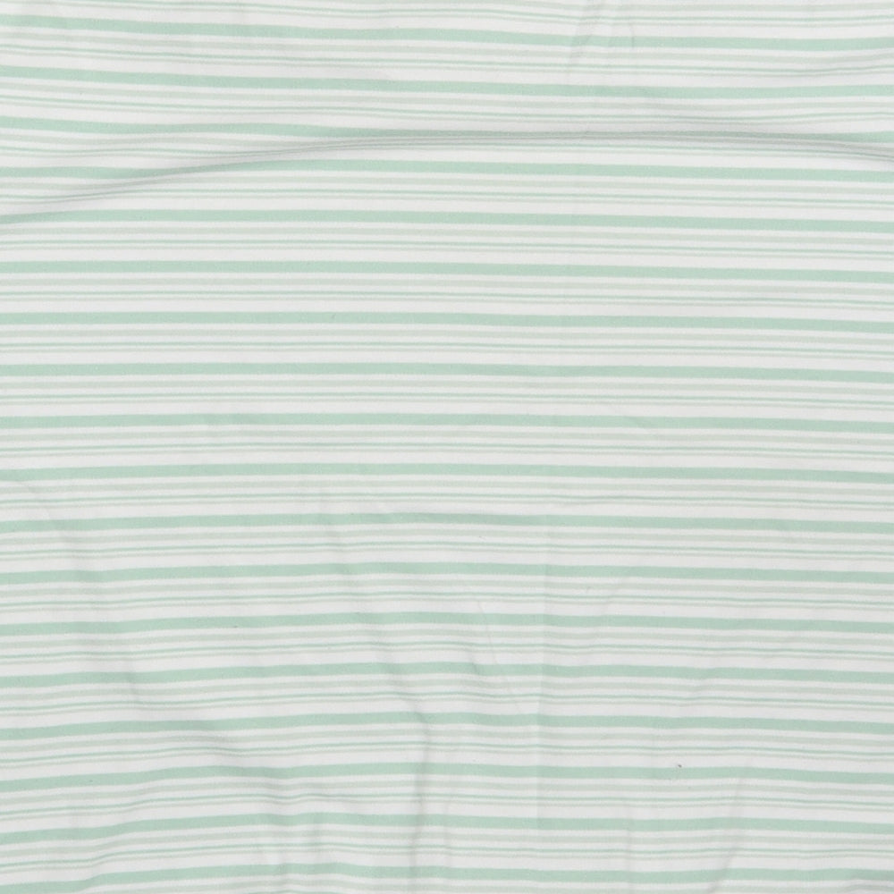 Bonmarché Womens White Striped  Basic T-Shirt Size L