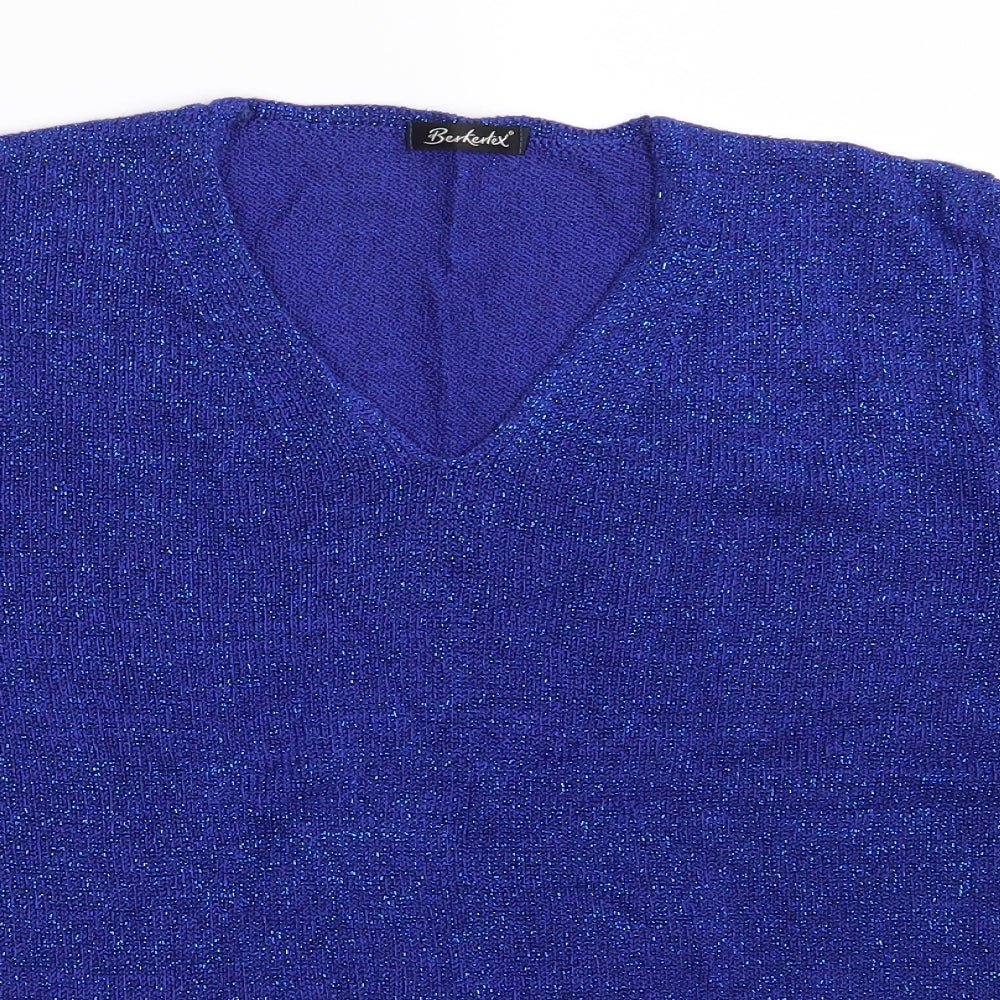 Womens UK Size 18 Berkertex Blue Pullover Jumper