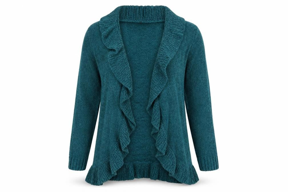 Womens UK Size M Preworn Green Cape Jumper