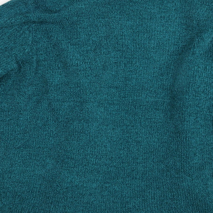 Womens UK Size M Preworn Green Cape Jumper