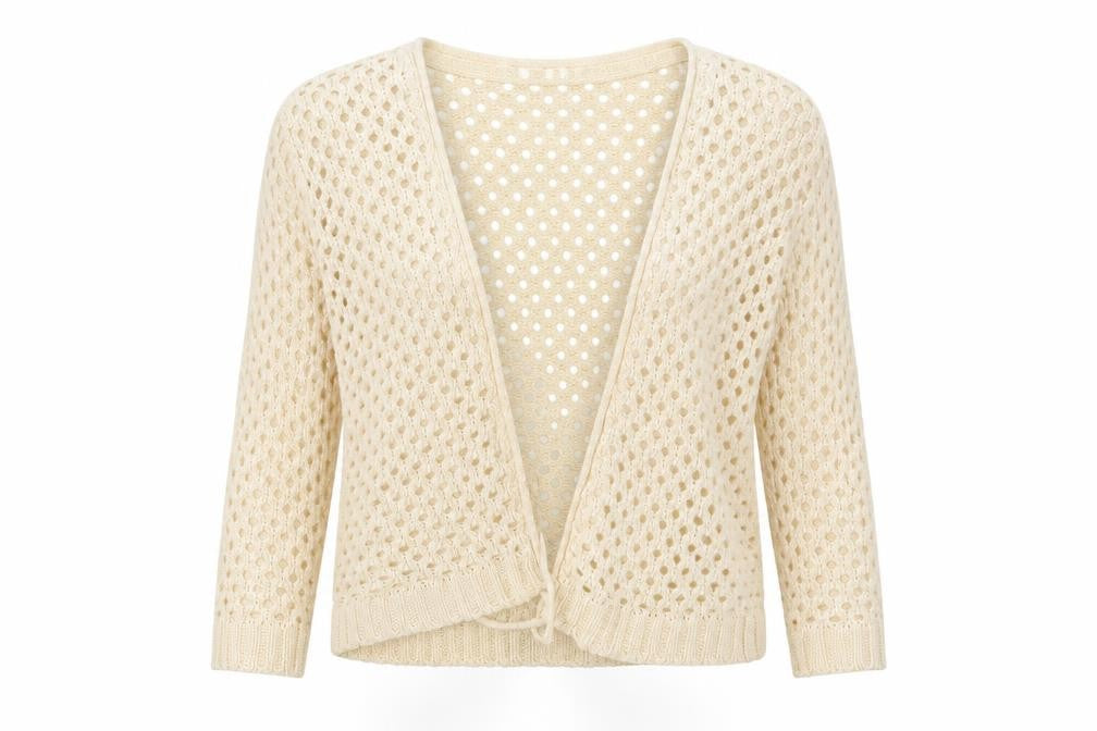 Vice Designs Womens Ivory   Cardigan Jumper One Size