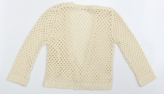 Vice Designs Womens Ivory   Cardigan Jumper One Size