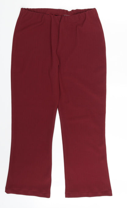 Womens UK Size XL Preworn Regular Fit  Purple Trousers